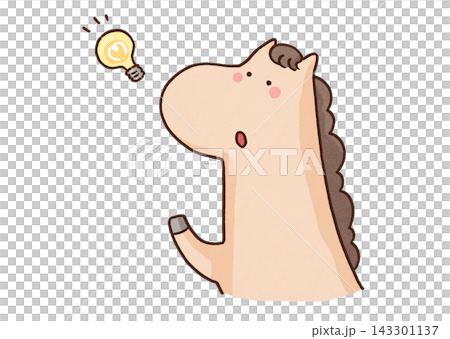 The light bulb lit up and the horse had a brilliant idea (horse sense). The light bulb lit up and the horse had a brilliant idea (horse sense). 143301137