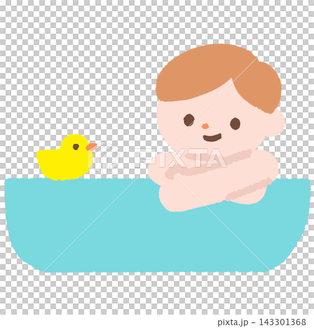 An illustration depicting a boy's daily life while taking a bath. An illustration depicting a boy's daily life while taking a bath. 143301368