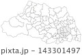 分割できる埼玉県白地図 143301497