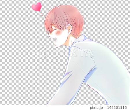 Smiling man in pajamas, romance Smiling man in pajamas, romance 143301516