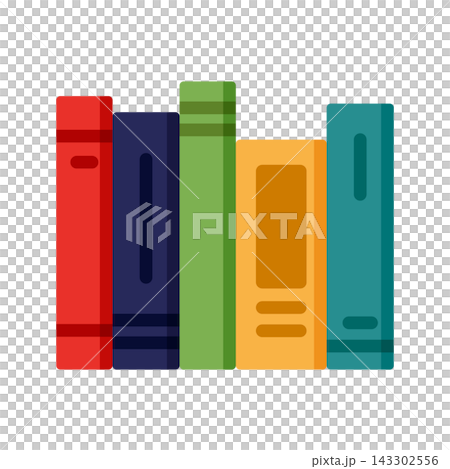 彩色書架圖示 圖書館書籍 彩色書架圖示 圖書館書籍 143302556