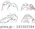 水彩のシロフクロウ 143302584