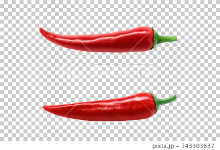 Realistic illustration of a red chili pepper. Realistic illustration of a red chili pepper. 143303637