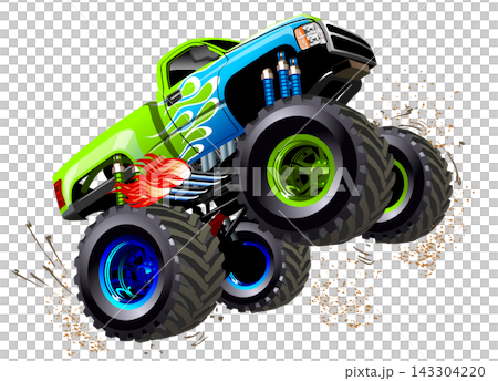 Cartoon Monster Truck 143304220