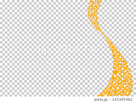 Heart pattern background Orange solid color Heart 143305462
