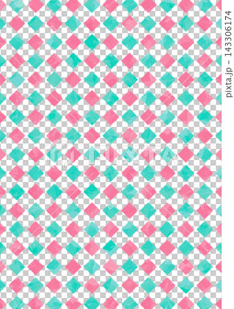 Diamond pattern background material, rhombus pattern, watercolor style, vertical orientation Diamond pattern background material, rhombus pattern, watercolor style, vertical orientation 143306174