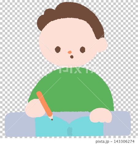 An illustration depicting the daily life of a boy studying. An illustration depicting the daily life of a boy studying. 143306274