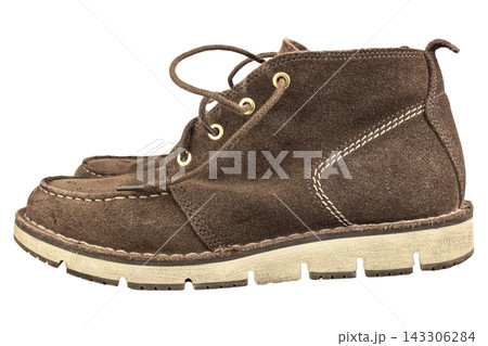 Suede shoes isolated on white background Suede shoes isolated on white background 143306284