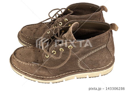 Suede shoes isolated on white background Suede shoes isolated on white background 143306286