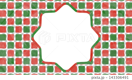Square pattern background and frame, watercolor style, 16:9 aspect ratio. Square pattern background and frame, watercolor style, 16:9 aspect ratio. 143306491