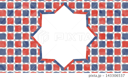 Square pattern background and frame, watercolor style, 16:9 aspect ratio. Square pattern background and frame, watercolor style, 16:9 aspect ratio. 143306537