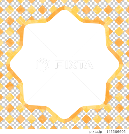 Diamond pattern background and frame, rhombus pattern, watercolor style, square size Diamond pattern background and frame, rhombus pattern, watercolor style, square size 143306603