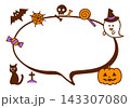 かわいい秋のハロウィンのフレーム 143307080
