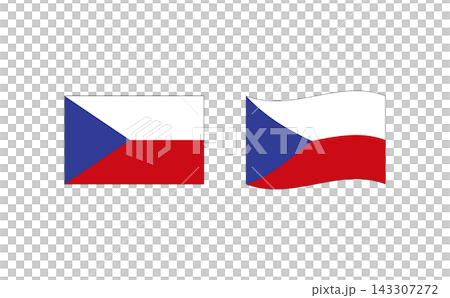 Czech flag illustration set Czech flag illustration set 143307272