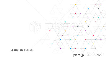 Abstract vector background with a geometric pattern of triangle shapes. Graphic design element  143307656