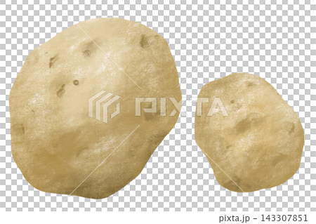 Crayon-style vegetable and fruit series: "Potato" Crayon-style vegetable and fruit series: "Potato" 143307851