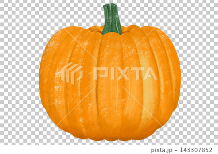 Crayon-style vegetable and fruit series: "Pumpkin (Halloween)" Crayon-style vegetable and fruit series: "Pumpkin (Halloween)" 143307852