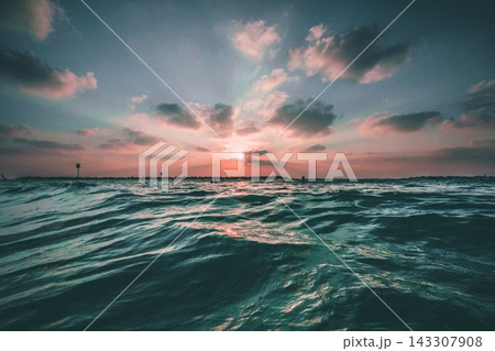 sunset over sea 143307908