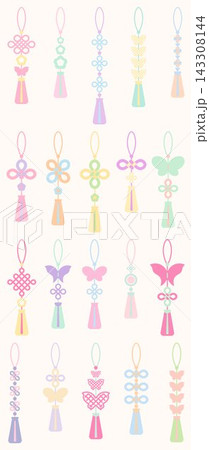 Colorful Korean Norigae Ornament Collection Colorful Korean Norigae Ornament Collection 143308144