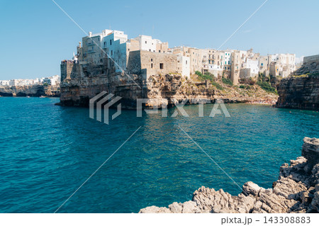 Sunny day n Polignano a Mare Italy. 143308883