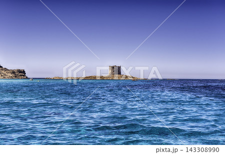 La Pelosa beach in the town of Stintino, Sardinia, Italy La Pelosa beach in the town of Stintino, Sardinia, Italy 143308990