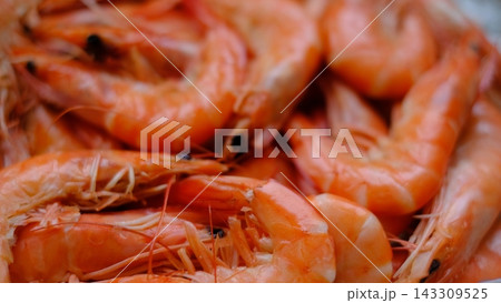 Close Up of Cooked Shrimp Close Up of Cooked Shrimp 143309525