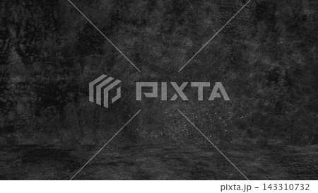 Dark Grunge Concrete Wall and Floor Texture Background 143310732