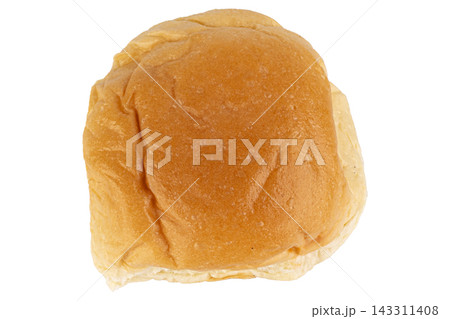 Cream filled bread isolated on white background Cream filled bread isolated on white background 143311408