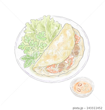 ベトナム料理のバインセオ 143311452