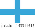 Marseille city flag with blue cross on white background 143311615