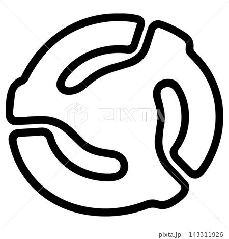 Minimalist black outline vinyl adapter icon evoking nostalgic joy 143311926