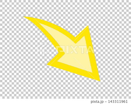 An illustration (icon) of a yellow arrow pointing diagonally downwards. An illustration (icon) of a yellow arrow pointing diagonally downwards. 143311961
