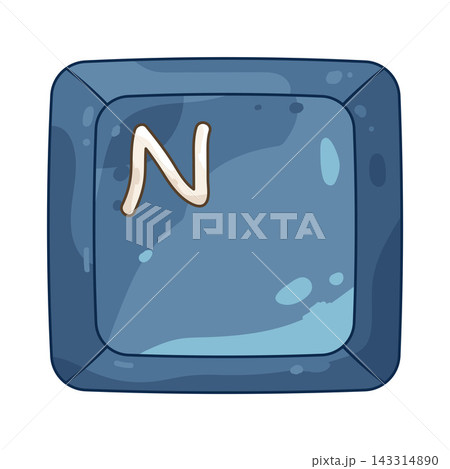 Illustration of keycap letter N 143314890