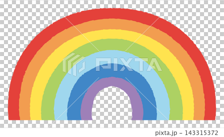 A simple, hand-drawn vector illustration of a rainbow. A simple, hand-drawn vector illustration of a rainbow. 143315372