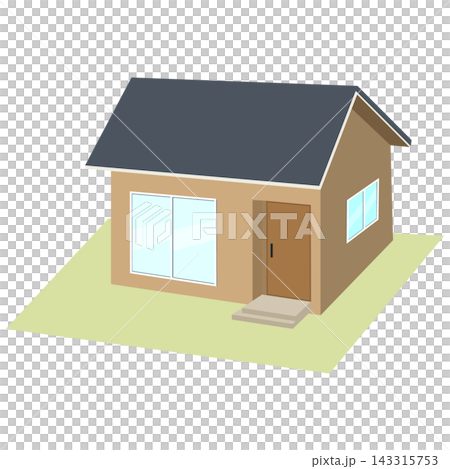 A simple, three-dimensional illustration of a single-story house. A simple, three-dimensional illustration of a single-story house. 143315753
