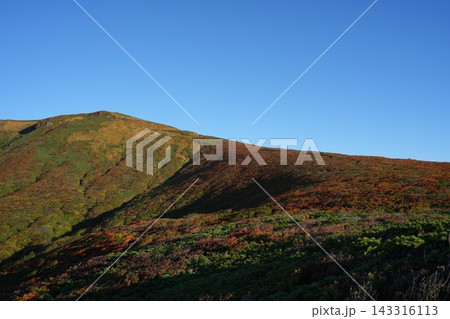 紅葉した栗駒山 紅葉した栗駒山 143316113