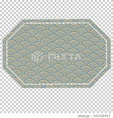 Japanese-style tag PNG material with a Seigaiha (wave pattern) design. Japanese-style tag PNG material with a Seigaiha (wave pattern) design. 143316451