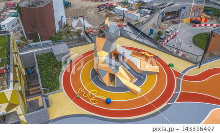 Hong Kong Sept 13 2026 Modern Vibrant Rooftop Park At Anderson Road Quarry Hong Kong Sept 13 2026 Modern Vibrant Rooftop Park At Anderson Road Quarry 143316497