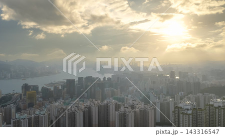 Hong Kong Sept 13 2026 Sunset Clouds Over Victoria Harbour Metropolitan Skyline Hong Kong Sept 13 2026 Sunset Clouds Over Victoria Harbour Metropolitan Skyline 143316547