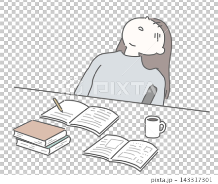 A woman recoils in shock after hitting a wall in her studies. A woman recoils in shock after hitting a wall in her studies. 143317301