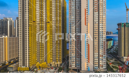 Hong Kong Aug 16 2026 Modern Kai Tak Cityscape with Airside Skyscraper Hong Kong Aug 16 2026 Modern Kai Tak Cityscape with Airside Skyscraper 143317652