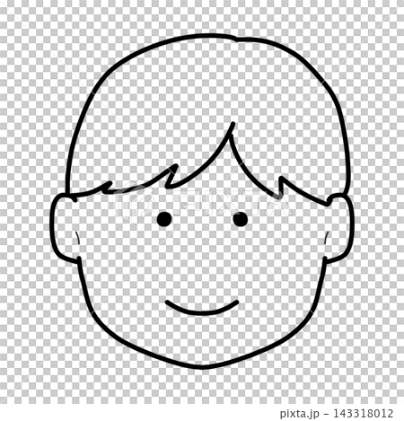 Hand-drawn family face illustration: Dad - Coloring page Hand-drawn family face illustration: Dad - Coloring page 143318012