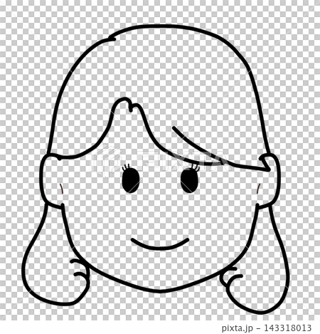Hand-drawn family face illustration: Mom (coloring page) Hand-drawn family face illustration: Mom (coloring page) 143318013
