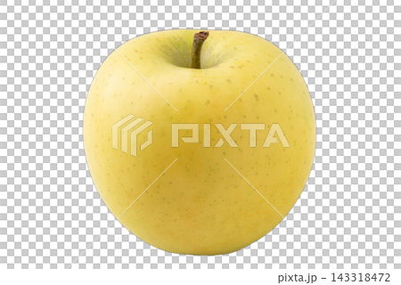 A cutout image of a yellow apple on a transparent background. A cutout image of a yellow apple on a transparent background. 143318472