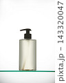 Clear Shower Gel Pump Bottle on Glass Shelf 143320047