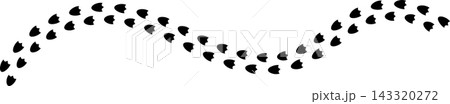 Duck footprint track, goose paw foot print 143320272