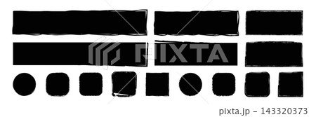 Grunge brush stroke square frames, rectangle borders Grunge brush stroke square frames, rectangle borders 143320373