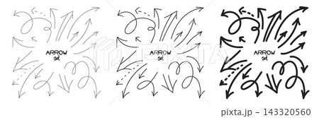 Arrow icon set, up down line direction sign 143320560