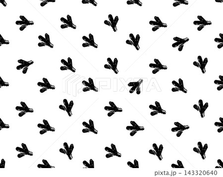 Bird footprint icon, chicken paw vector track, turkey foot print line pattern Bird footprint icon, chicken paw vector track, turkey foot print line pattern 143320640