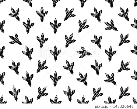 Bird footprint icon, chicken paw vector track, turkey foot print line pattern Bird footprint icon, chicken paw vector track, turkey foot print line pattern 143320643